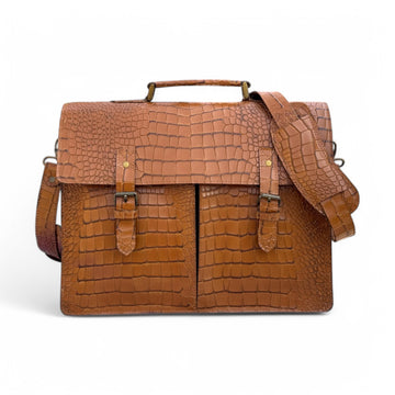 Men Alligator Briefcases & Messengers exotic print cow leathers 