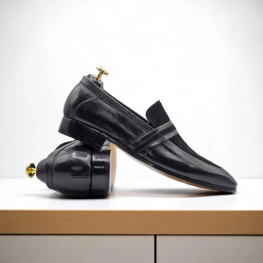Full-grain cowhide leather loafers for men

