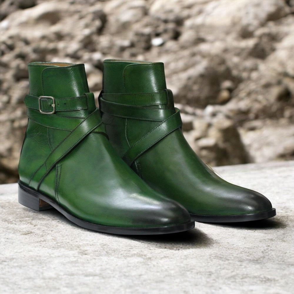 Handmade Jodhpurs Boots, Leather Buckle Boots For Men's - Posh Footwear