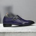 Men's Tan Premium Leather Single Strap Monk Shoes – Formal Footwear