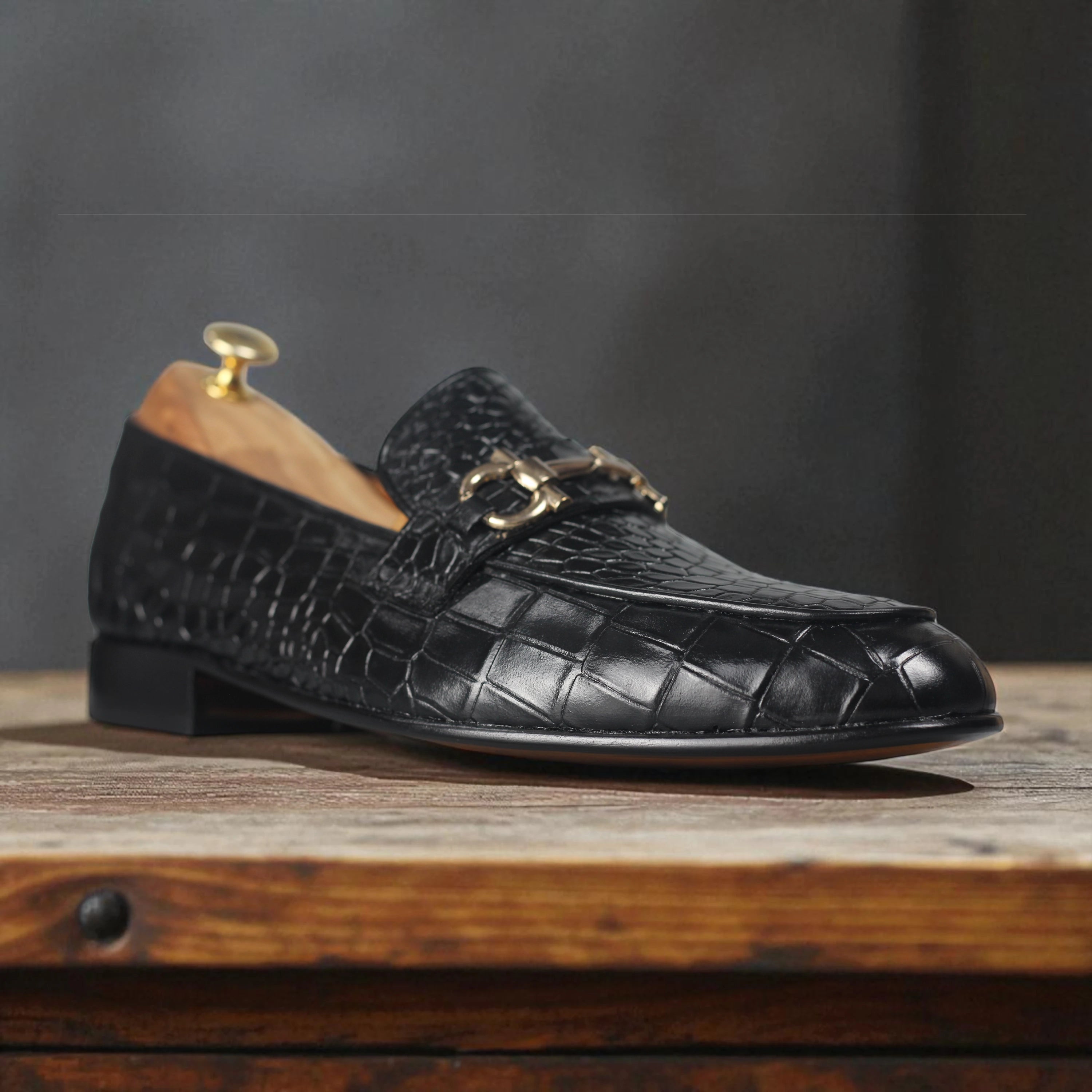 Blue Buckle Alligator Loafers: A Statement of Luxury and Style - Posh Footwears | Customize premium leather handmade bags, wallet, shoes