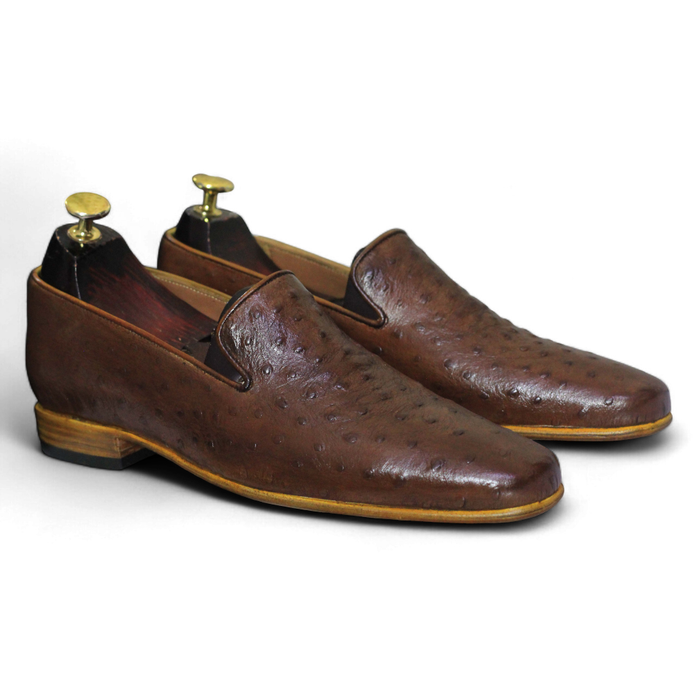 Ostrich Leather Loafers by Posh Foot Wears – Premium handcrafted shoes for luxury and comfort.