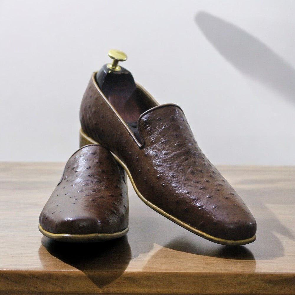 Ostrich Leather Loafers by Posh Foot Wears – Premium handcrafted shoes for luxury and comfort.