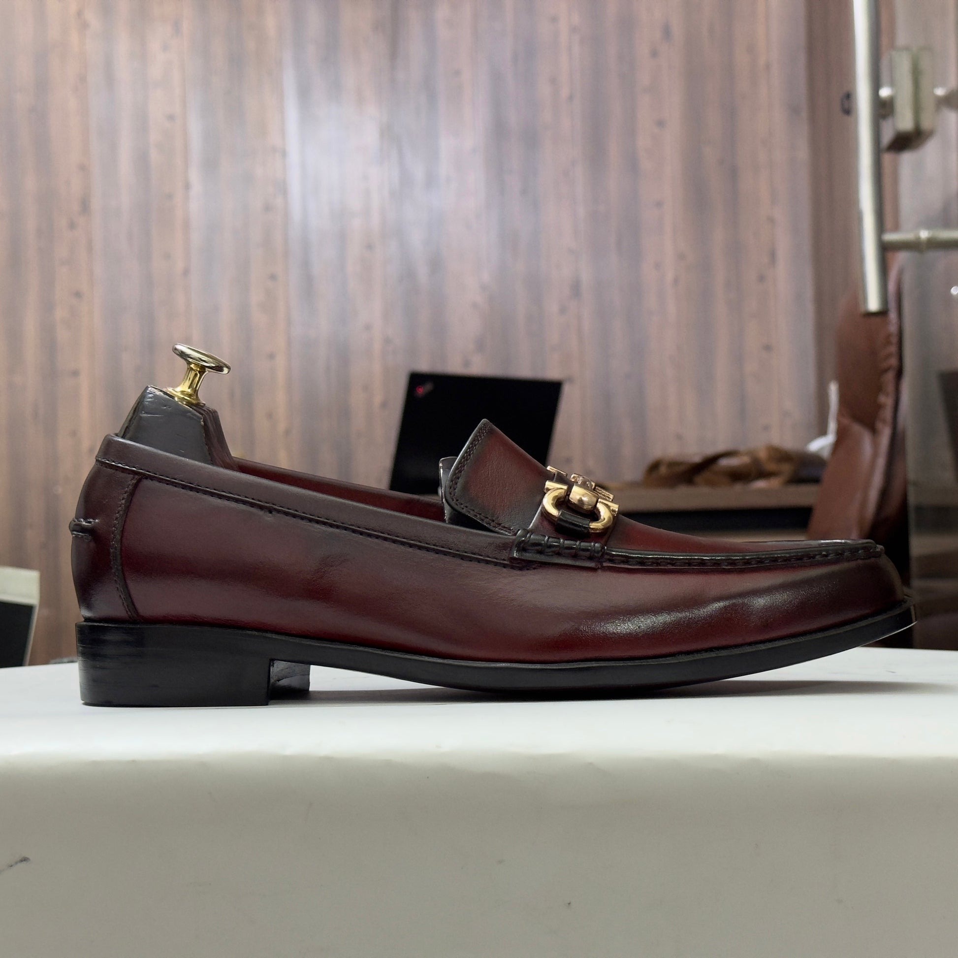 Handmade Men Brown Penny Loafers, Brown Loafers Dress Shoes