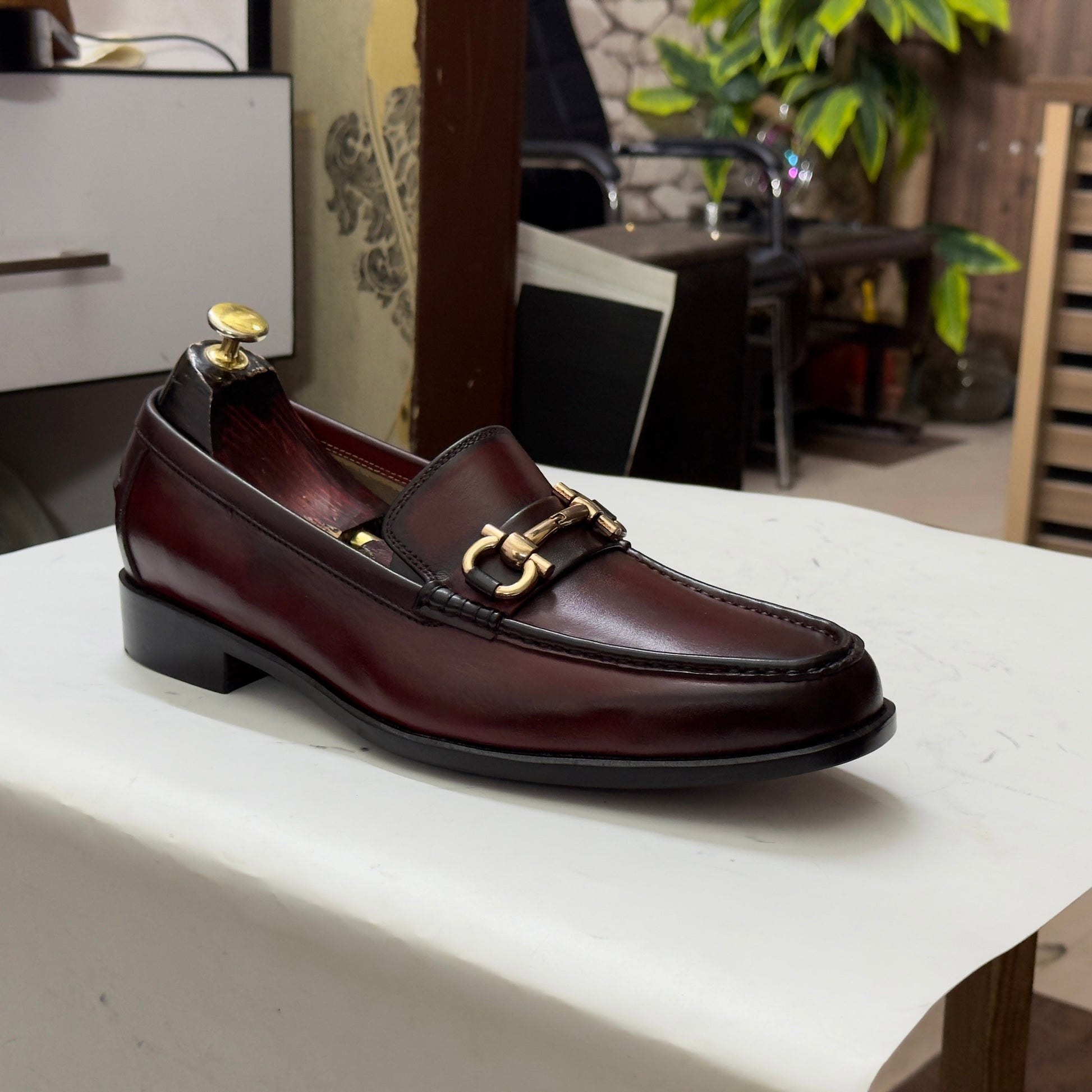 Handmade Men Brown Penny Loafers, Brown Loafers Dress Shoes