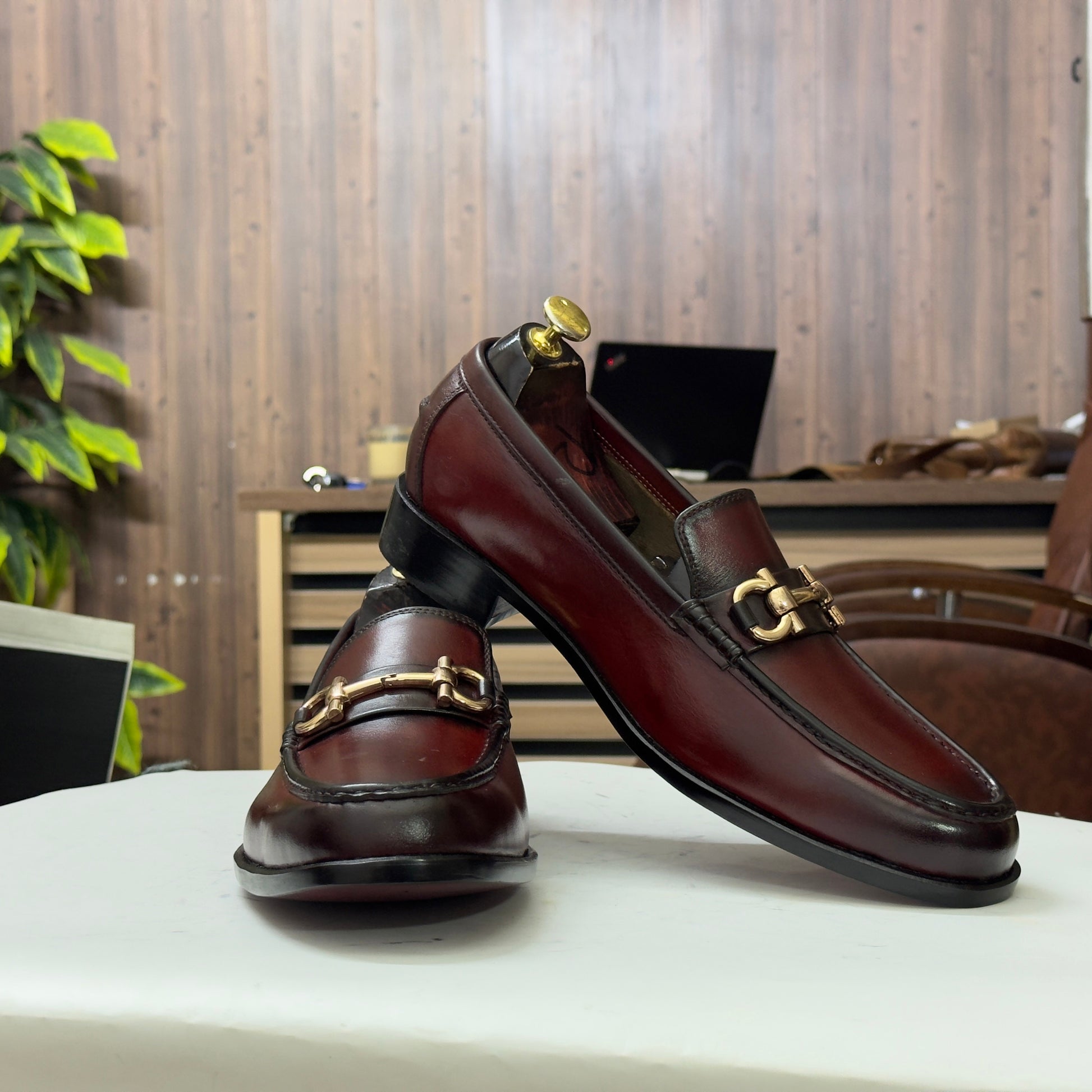 Handmade Men Brown Penny Loafers, Brown Loafers Dress Shoes