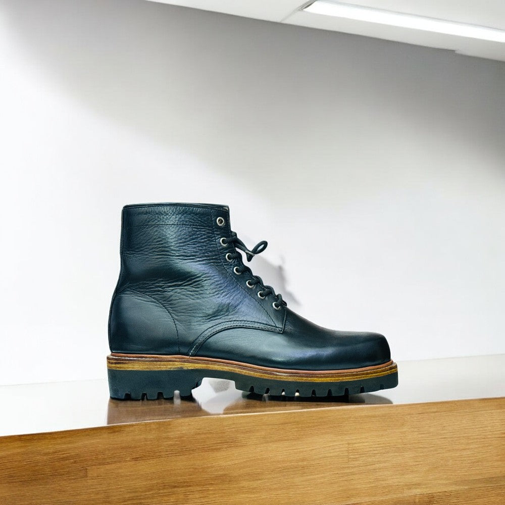 Ankle High Brown Leather Boot featuring premium leather and a classic design