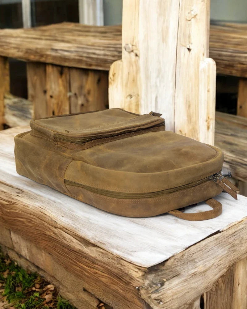 Personalized Leather Backpack with Custom Engraving – Offers monogram options for a unique and thoughtful gift.
