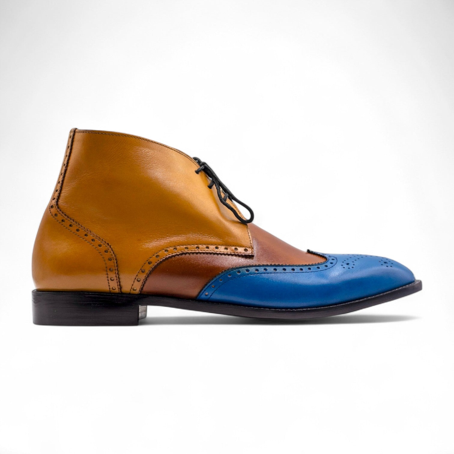 Handmade Two Tone Men's Chukka Boots - Posh Footwear
