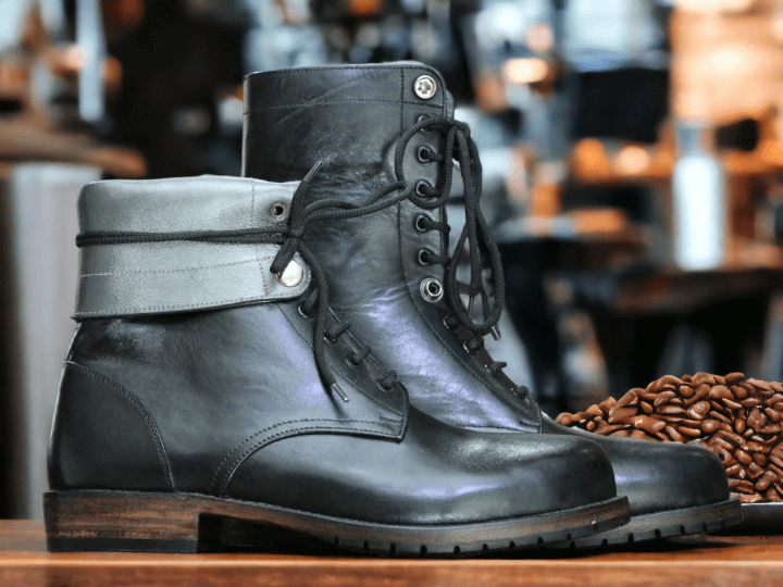 Men s Brown Military Combat Boots Leather Ankle Army Marching Boots