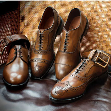 Handmade Men Oxfords Shoes