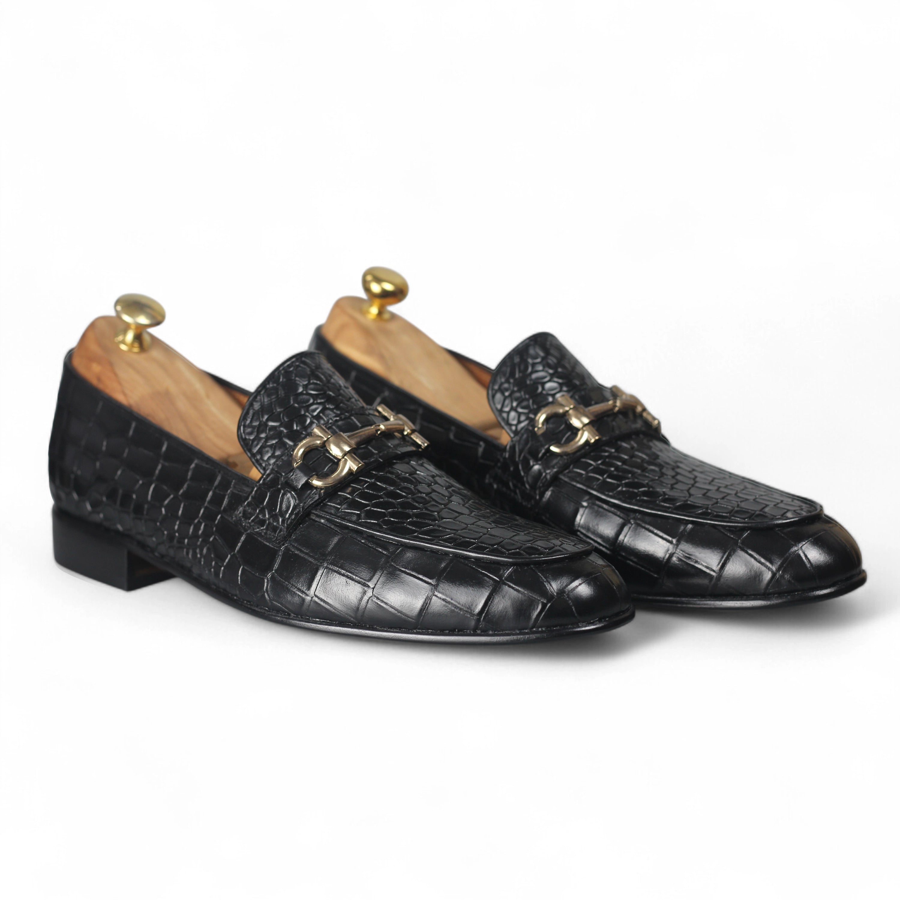 Blue Buckle Alligator Loafers: A Statement of Luxury and Style - Posh Footwears | Customize premium leather handmade bags, wallet, shoes