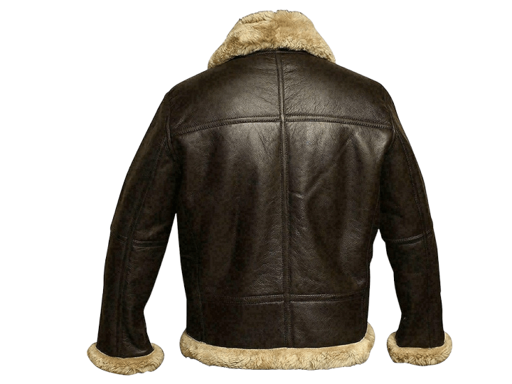 B3 Bomber RAF Aviator Warm Leather Jacket with Real Shearling for Winter - Posh FootwearMen jacket