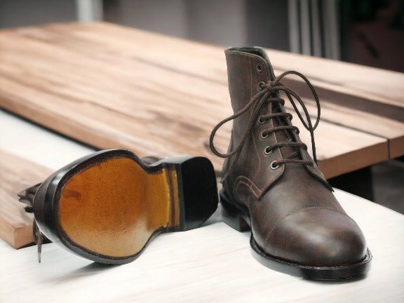 Handmade Brown Color Leather Boots For Men, Chukka Ankle Boots For Men's - Posh Footwear