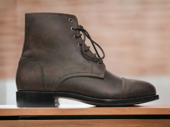 Handmade Brown Color Leather Boots For Men, Chukka Ankle Boots For Men's - Posh Footwear