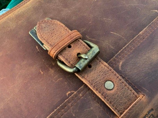 Handmade Chelsea Leather Crossbody Messenger Bag, Briefcase Bag, Laptop Bag, Crazy Horse Pull - Up Leather Vintage Bag, New Job Gift for Him - Posh Footwear