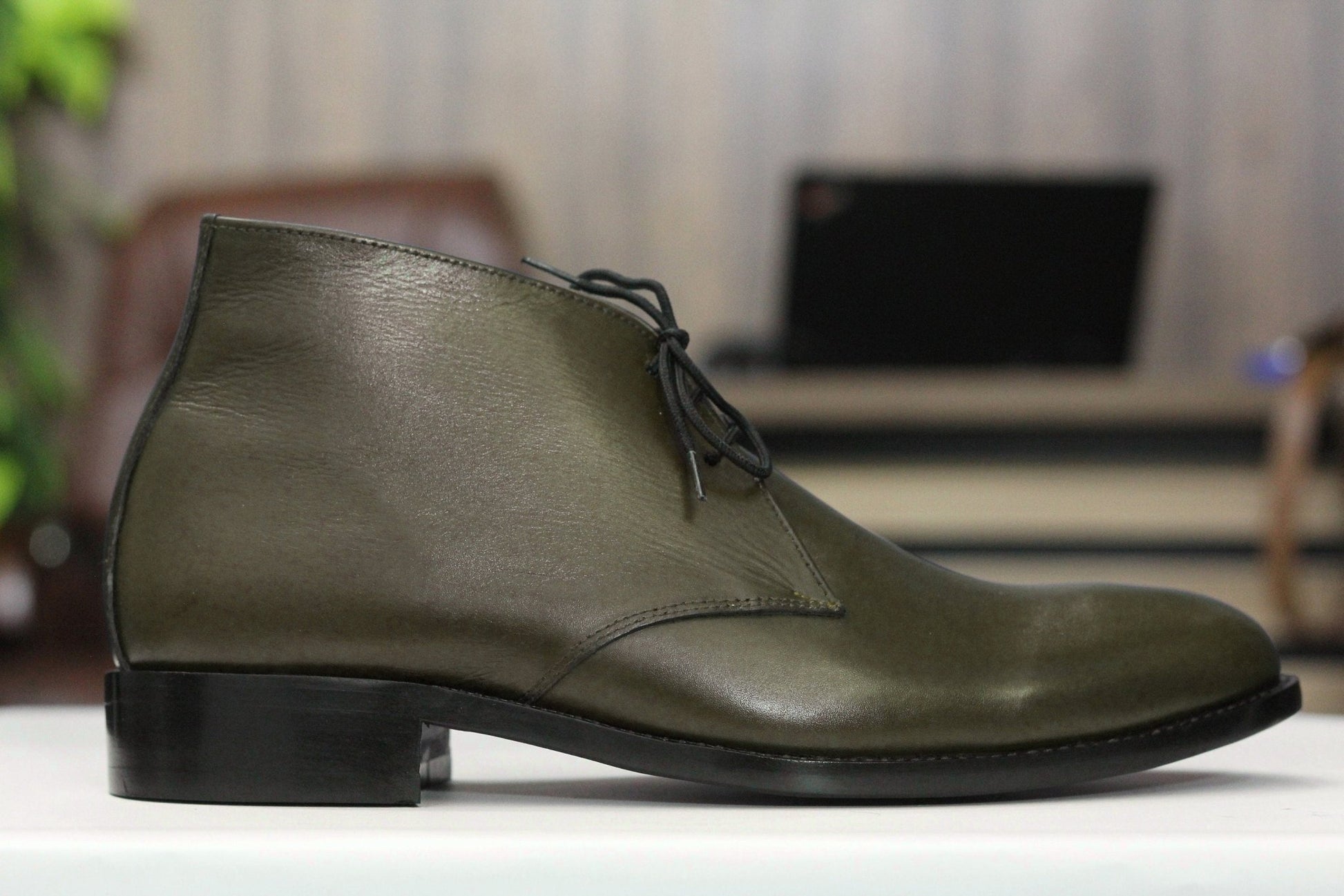 Handmade Chukka Boots, Leather Boots Loafers For Men's - Posh Footwear