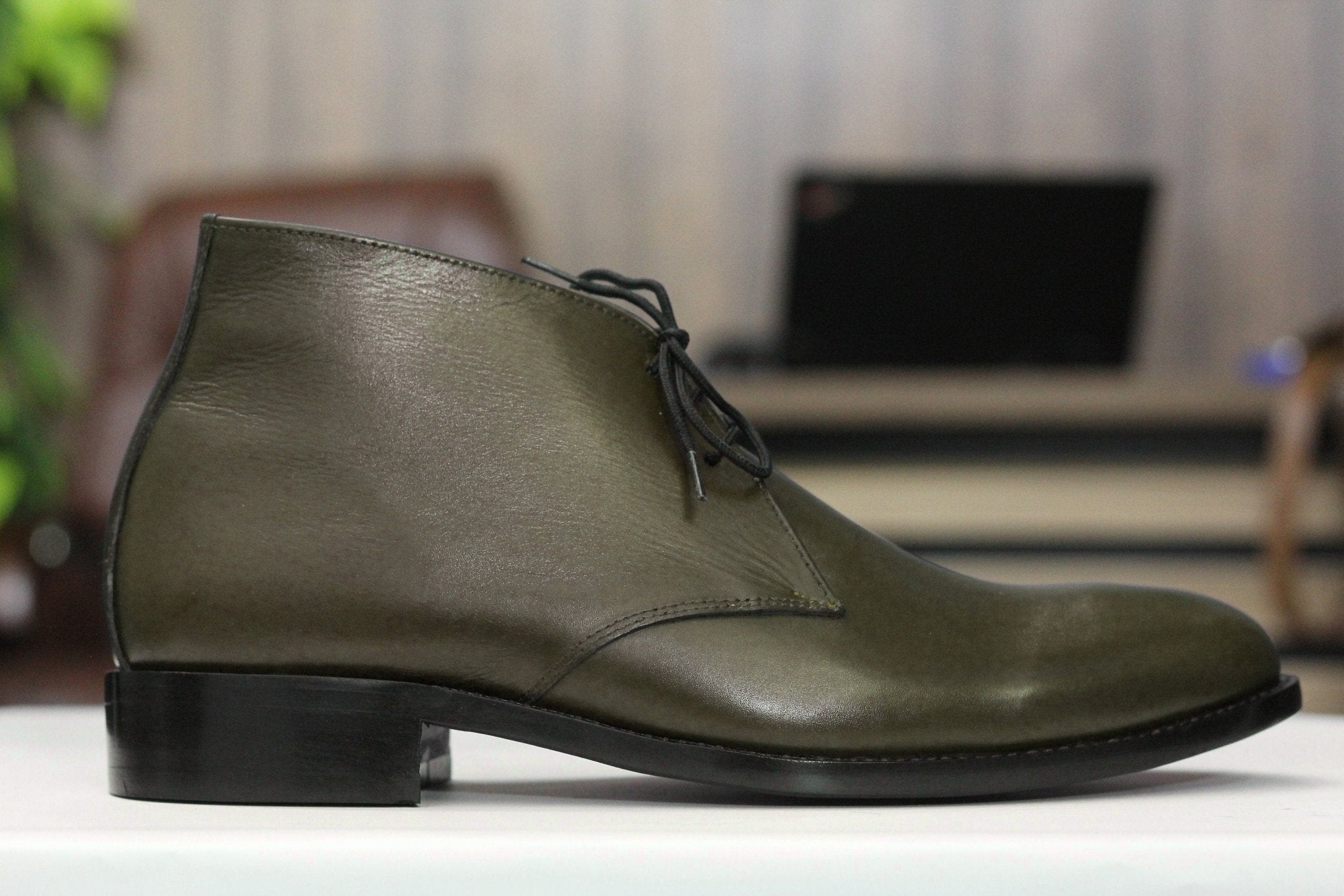 Handmade Chukka Boots, Leather Boots Loafers For Men's - Posh Footwear