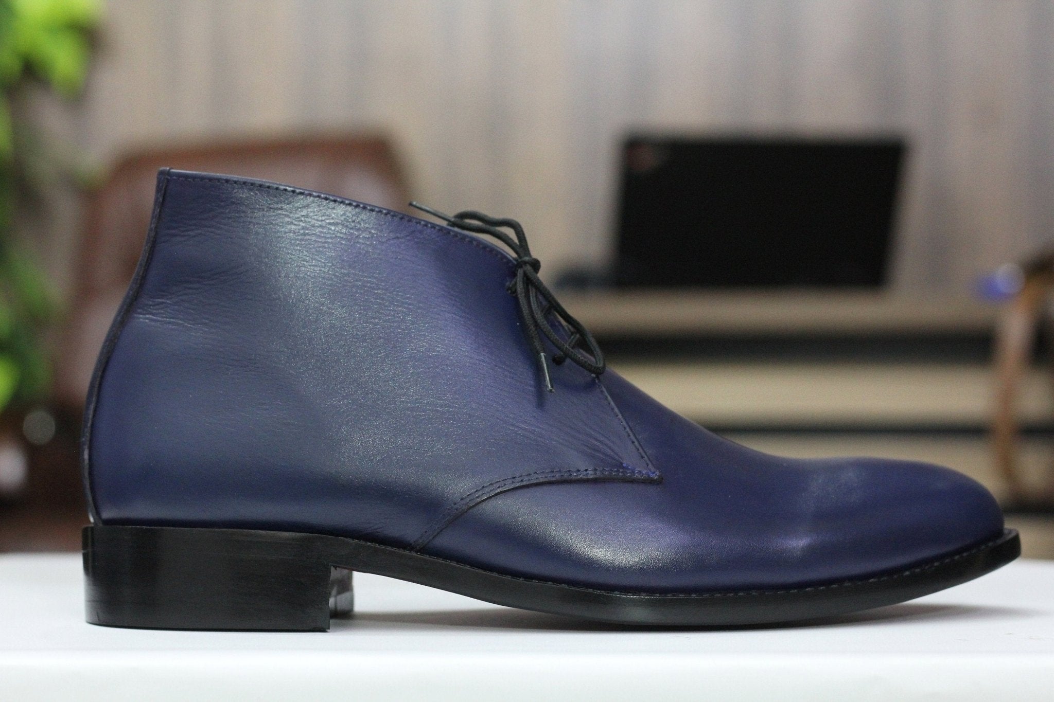 Handmade Chukka Boots, Leather Boots Loafers For Men's - Posh Footwear