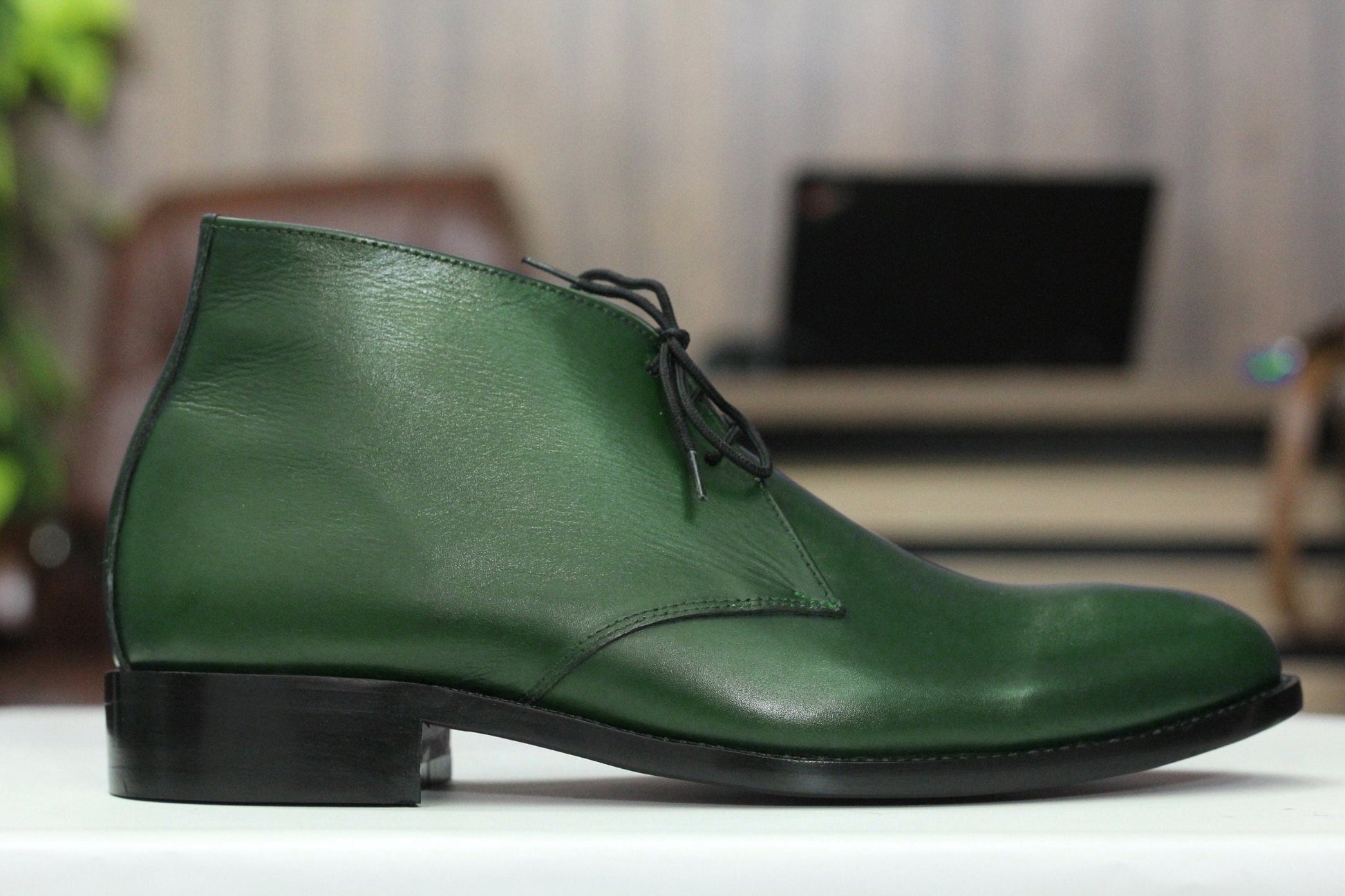 Handmade Chukka Boots, Leather Boots Loafers For Men's - Posh Footwear
