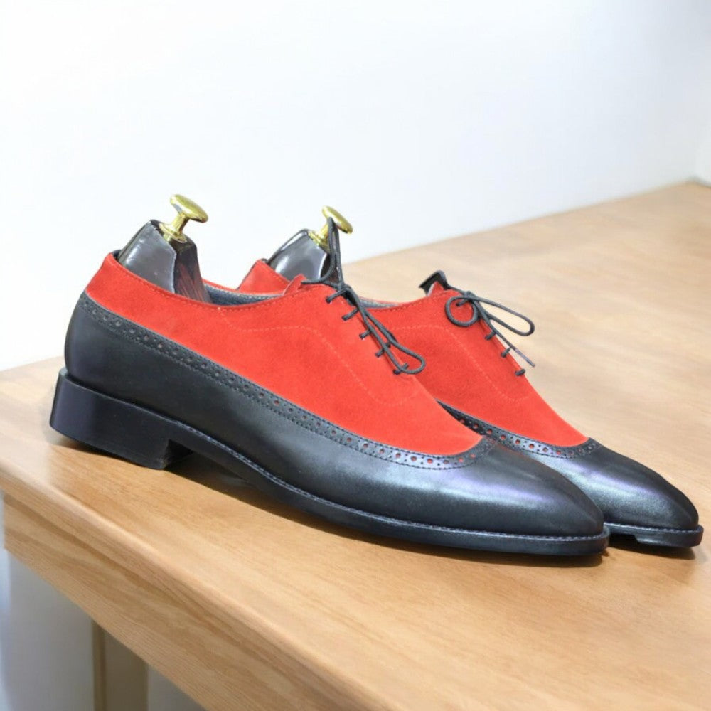 Two Tone Leather Suede Shoes featuring a stylish design and high-quality materials.