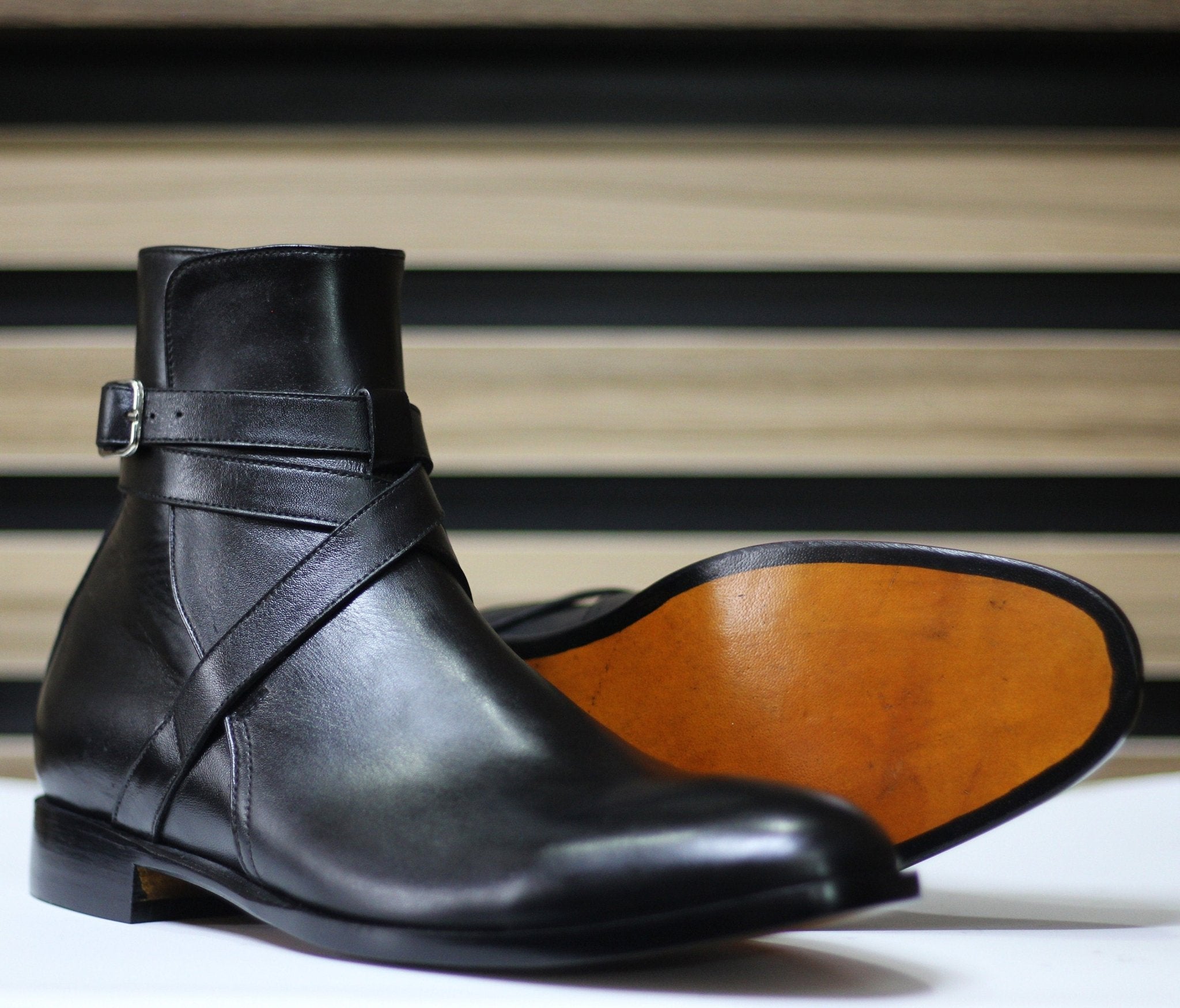Handmade Jodhpurs Boots, Leather Buckle Boots For Men's - Posh Footwear