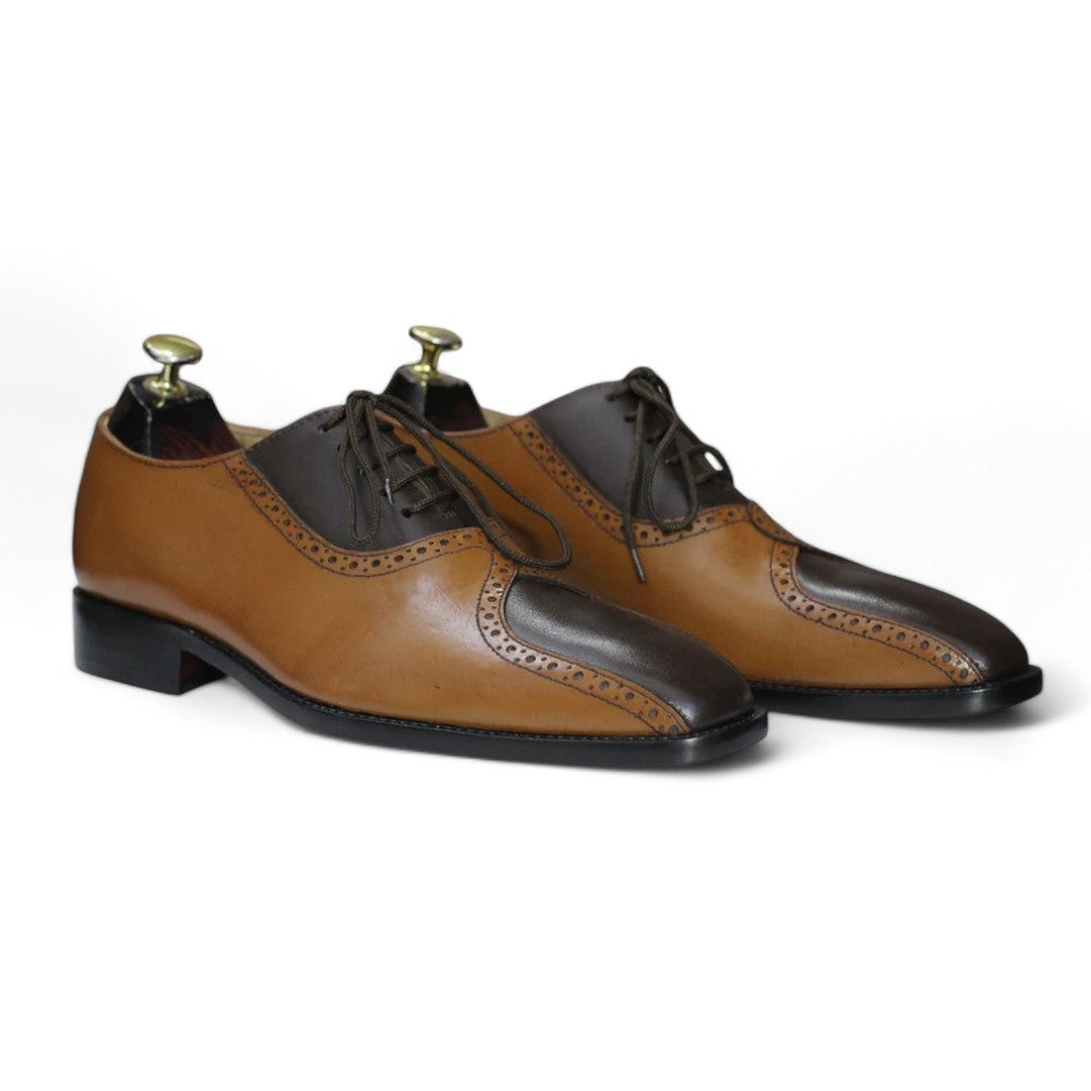 Handmade Oxford Style Shoes, Leather Shoes For Men's - Posh Footwear