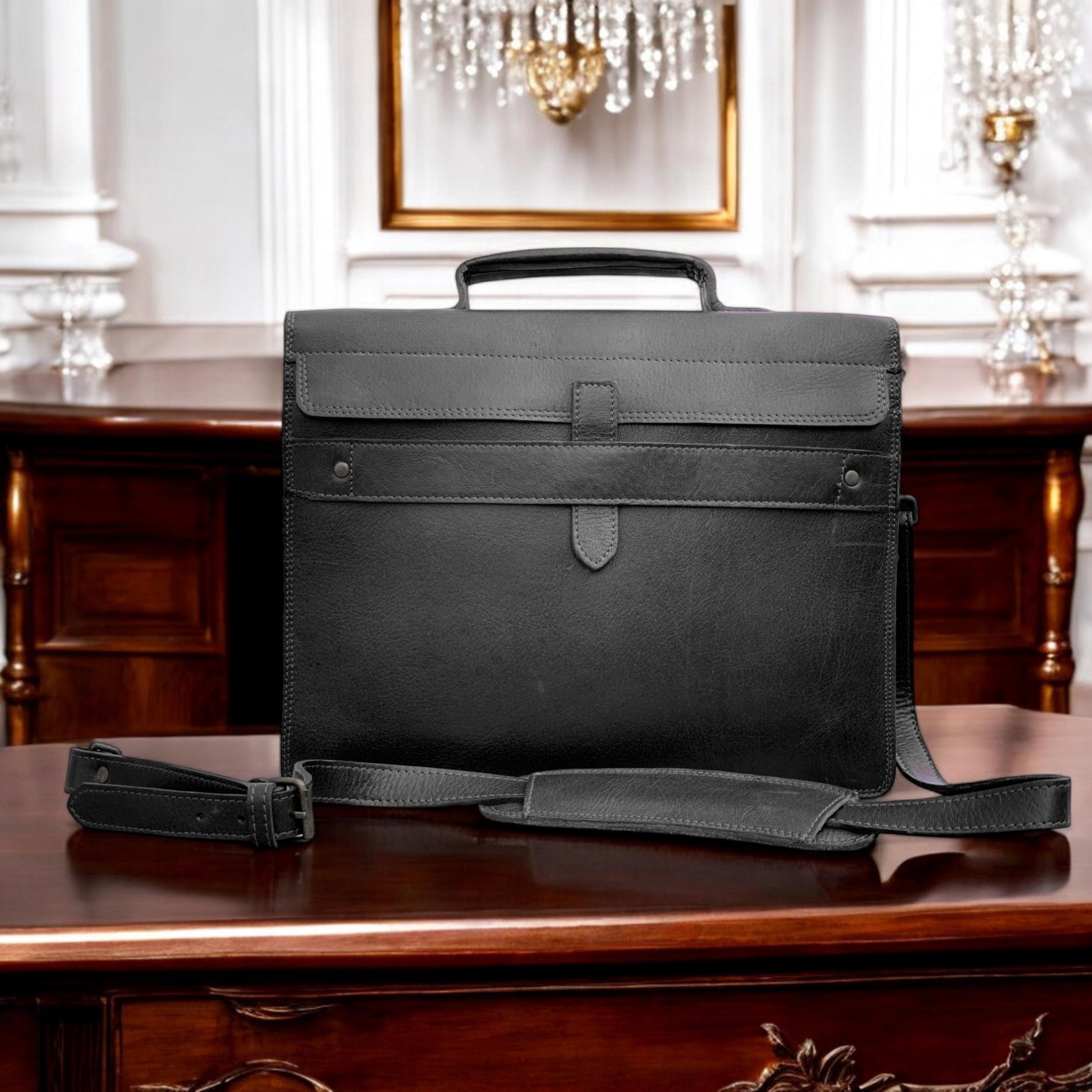 Leather laptop bag, College Bag, Leather Cross-Body Bag Briefcase 