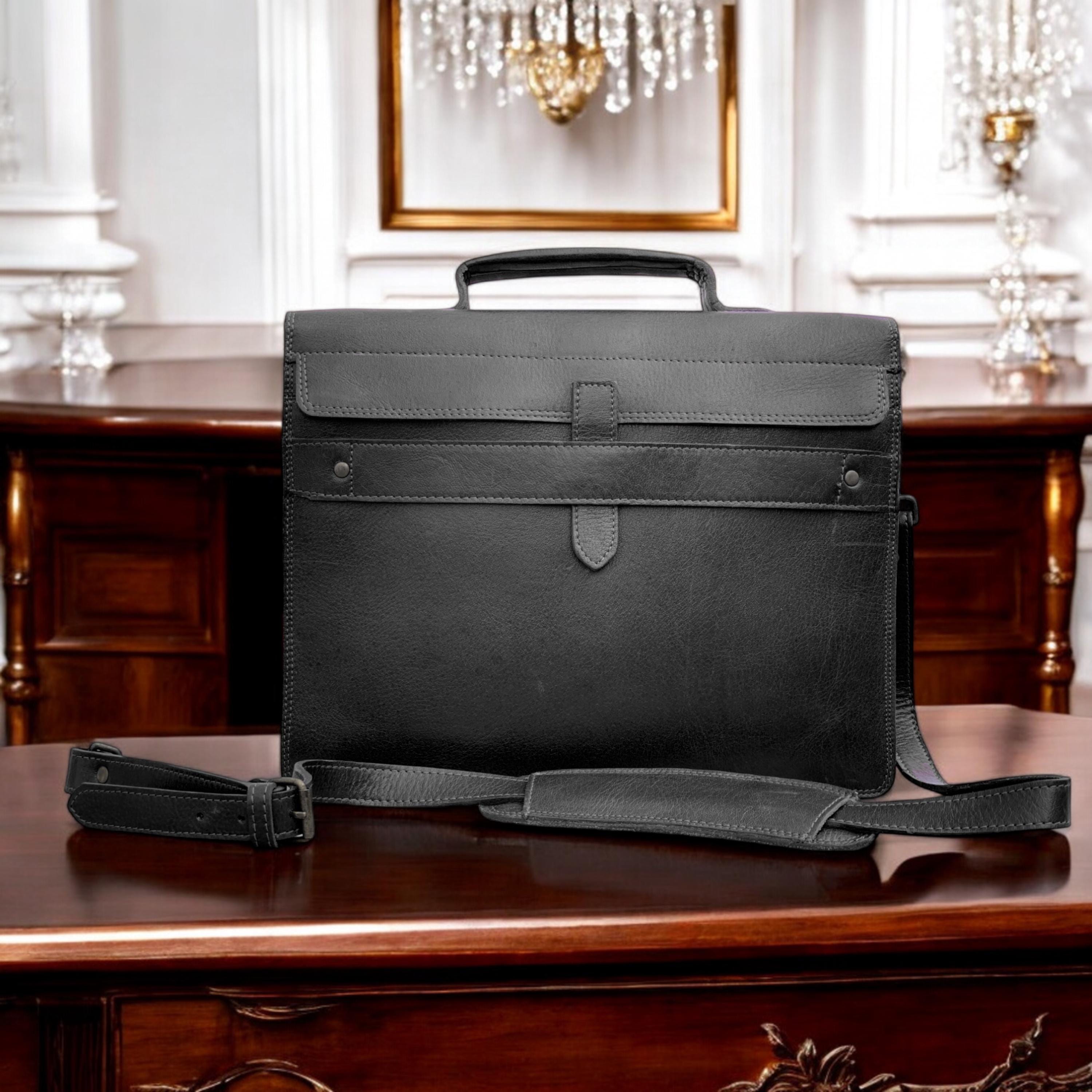 Leather laptop bag, College Bag, Leather Cross-Body Bag Briefcase 