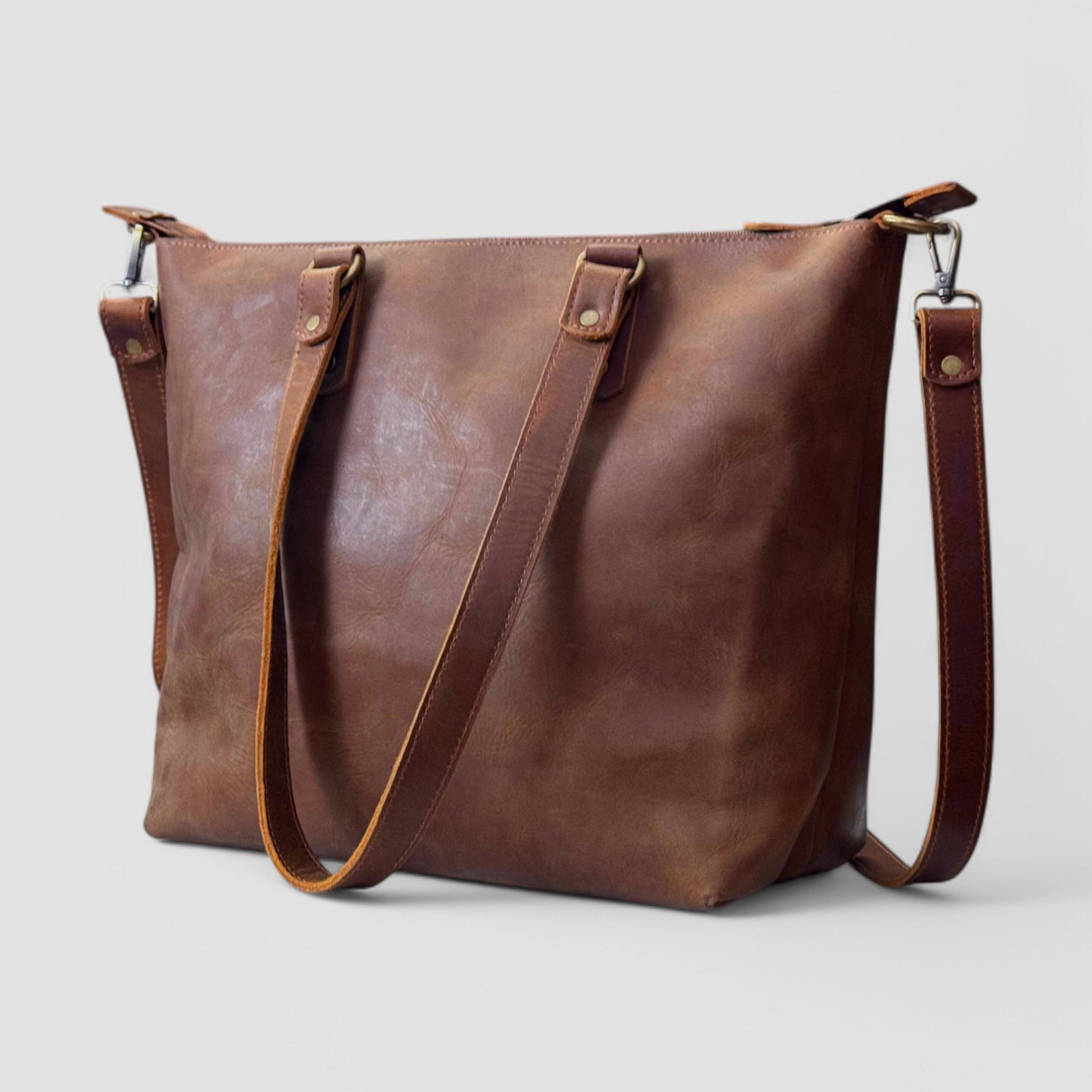 Handmade Vintage Leather Universal Bag, College Bag, University Student Bag